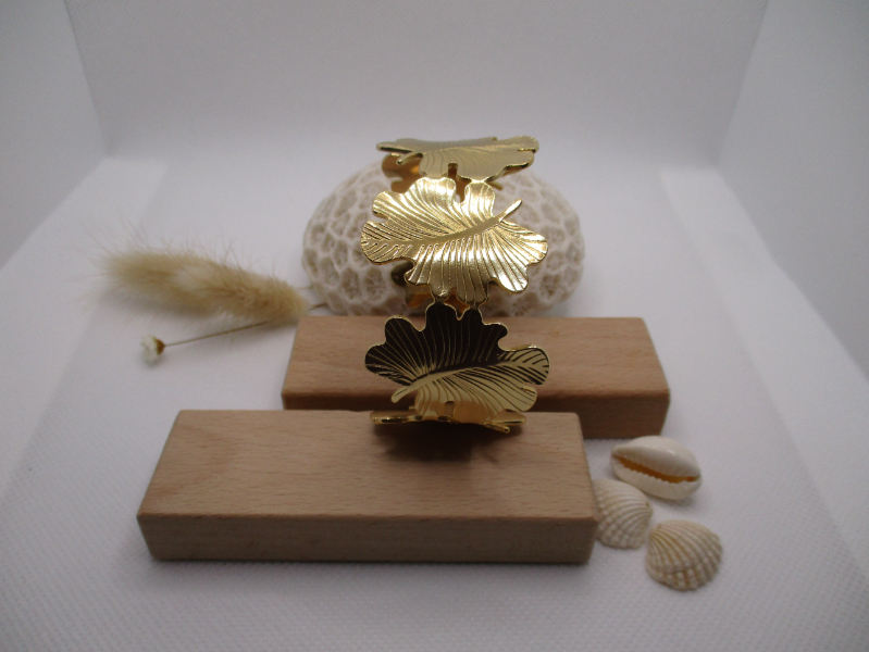 Bracelet jonc feuille