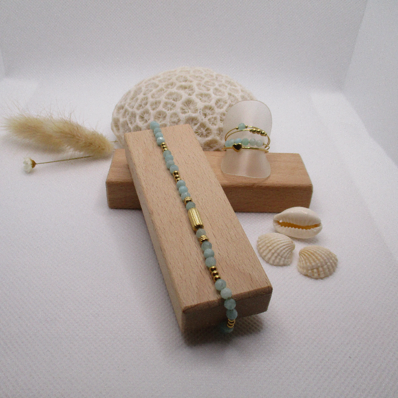 Bracelet fin amazonite